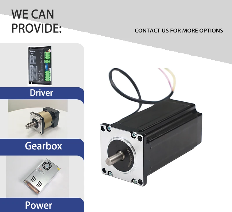 EMTECH  Hot Sell Nema23 57*112mm  3Nm Hybrid Linear Step Motor with DM542 Driver Kit  CE Certified for Sewing Machine Motor