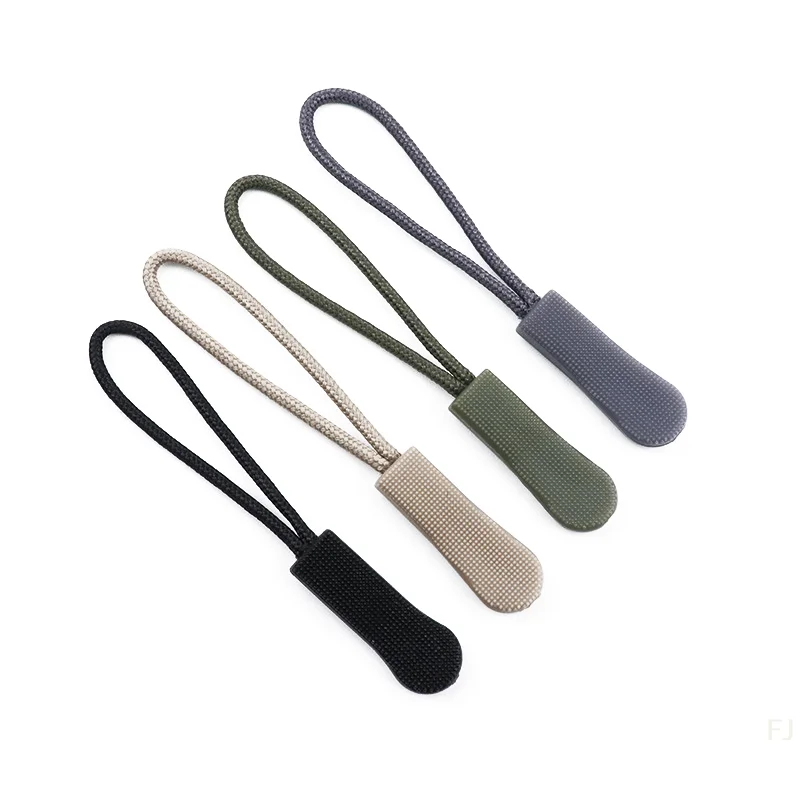 

[YU]10pcs Zipper Pull Puller End Fit Rope PVC Fixer Replacement Tent Buckle Tracksuit Suitcase Tent Backpack Accessory