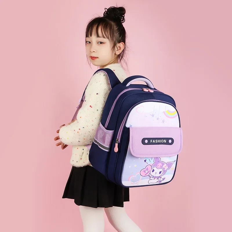 Sanrio Kulomi Cartoon Cute Baby School Bag Children's Lightweight Burden Reduction Ridge Protection Breathable Backpack Female