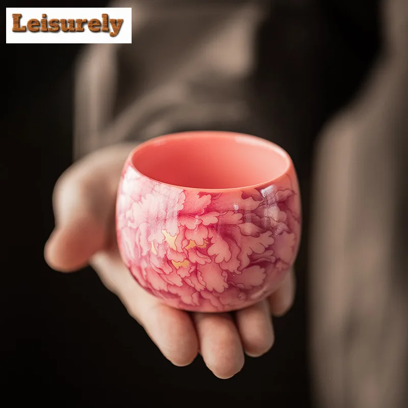 Pig Fat Jelly Powder Teacup Antique Tea Bowl Sample Tea Cup Tea-tasting Personal Cup Chazhan Master Cups Teaware Accessories