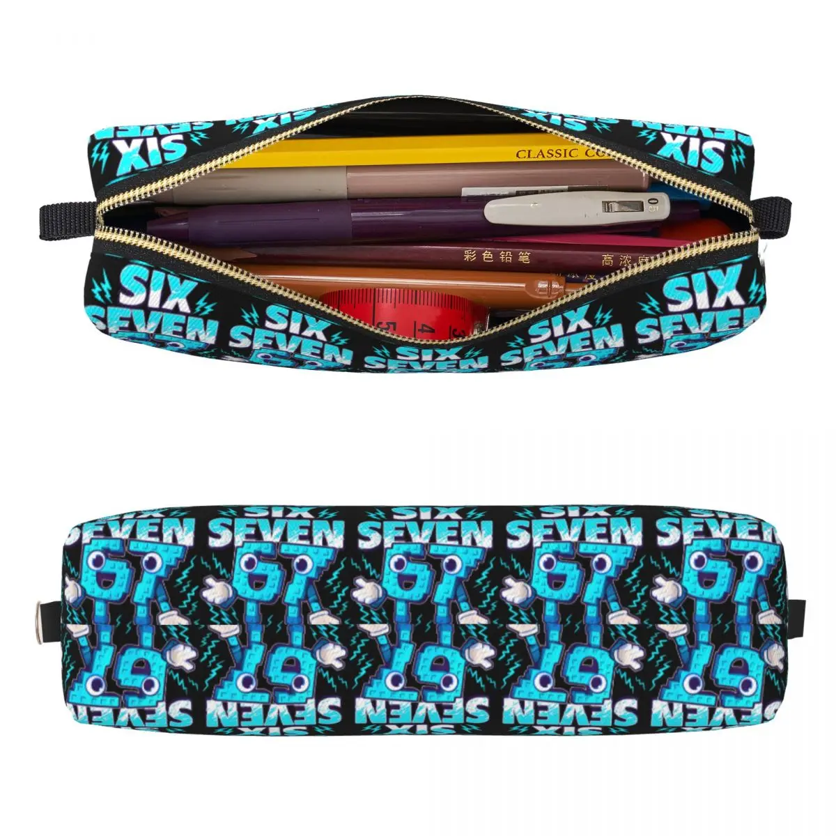 Bruh Steal A Brainrot 67 Six Seven Funny Brainrot Meme Pencil Cases Lovely Pen Bags Girls Boys Students School Gift Pencilcases
