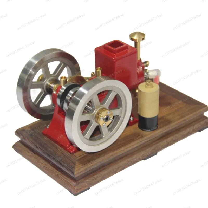 Horizontal Single Cylinder 4-Stroke Gas Internal Combustion Engine Display Model with Wooden Base