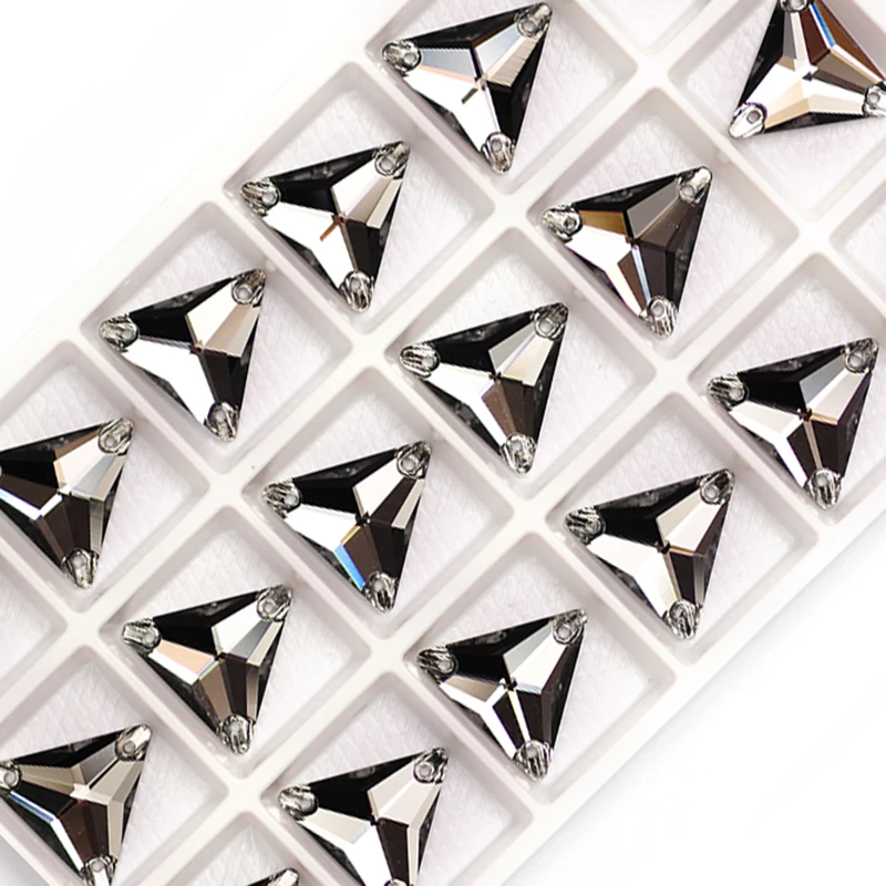 YANRUO 3270 Dreieck DIY Nähen Kristall Strass Nähen Auf Steine Glas Perlen Flache Rückseite Strass Genäht Für Kleidung – Detail 13