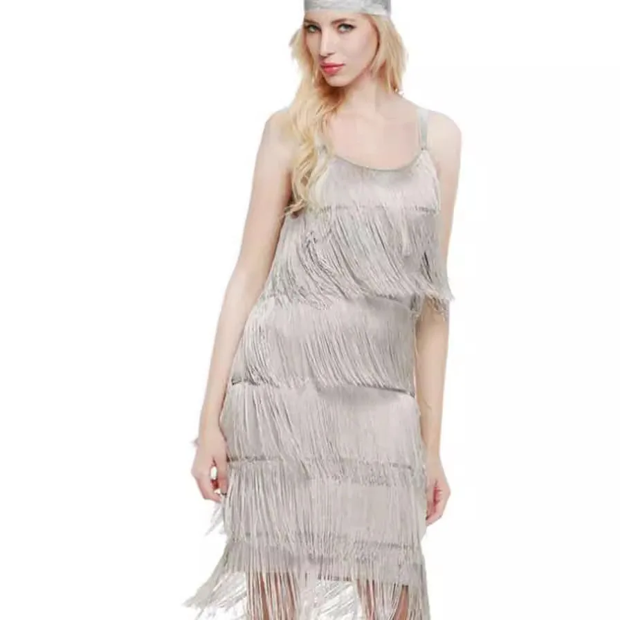 ชุดเดรสแต่งพู่แขนกุดสุดชิคสำหรับผู้หญิงชุดเต้นรำชุดกระโปรงสั้นงานค็อกเทลหรูหราฤดูร้อน