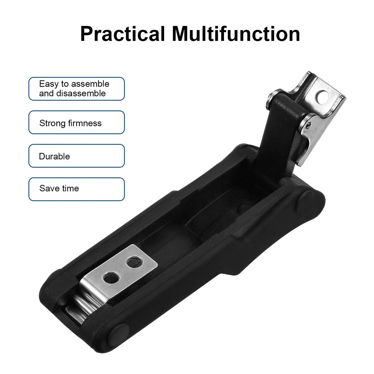 

2Pcs Durable Rubber Toggle Catch Latch Lock Stainless Steel Clamp Hasp Compact Concealed Installation Toggle Catch