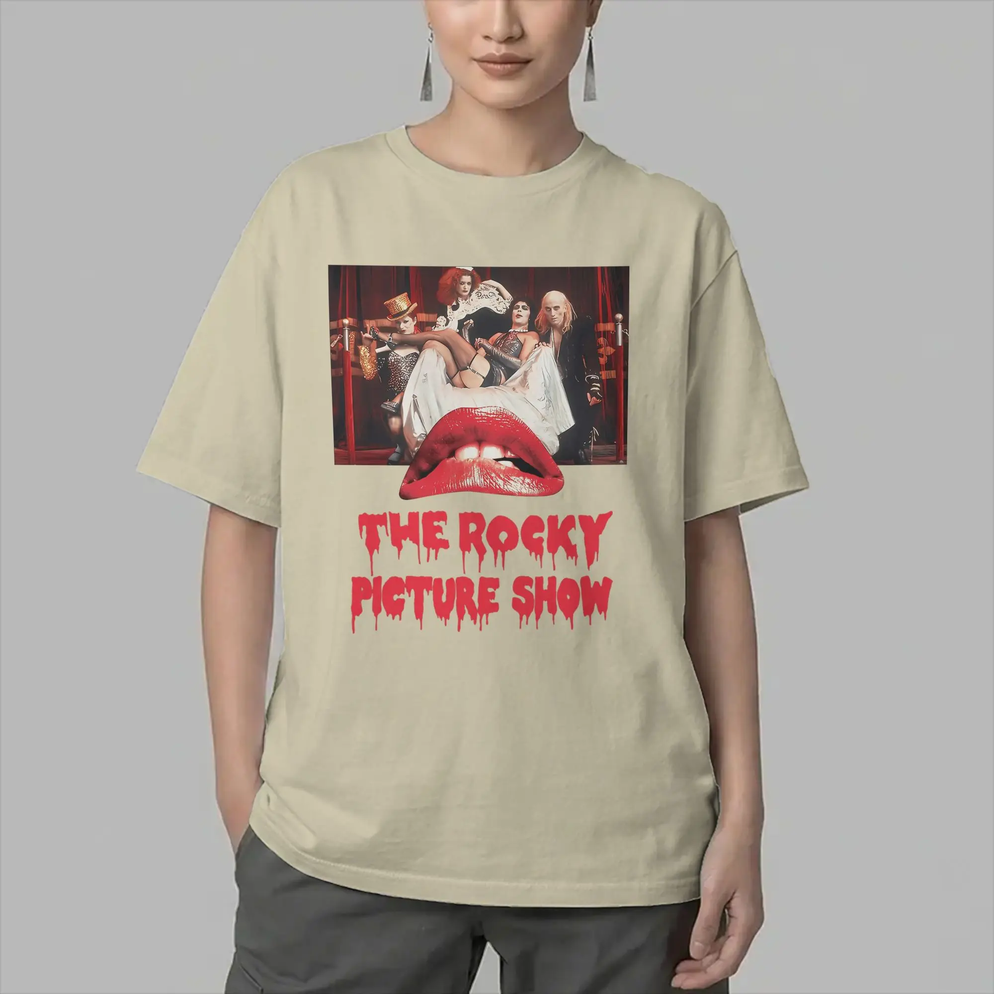 Men's T-Shirts Rockys Horror Picture Show Thrills and Chills Fun Cotton Tees Short Sleeve T Shirt Round Collar Clothing Printed
