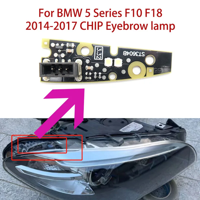 

Дневные ходовые огни для BMW серии 5, белый свет F10 F18 Angel Eyes 2014-2017, модуль балласта для бровей, черная вилка, автомобильный чип