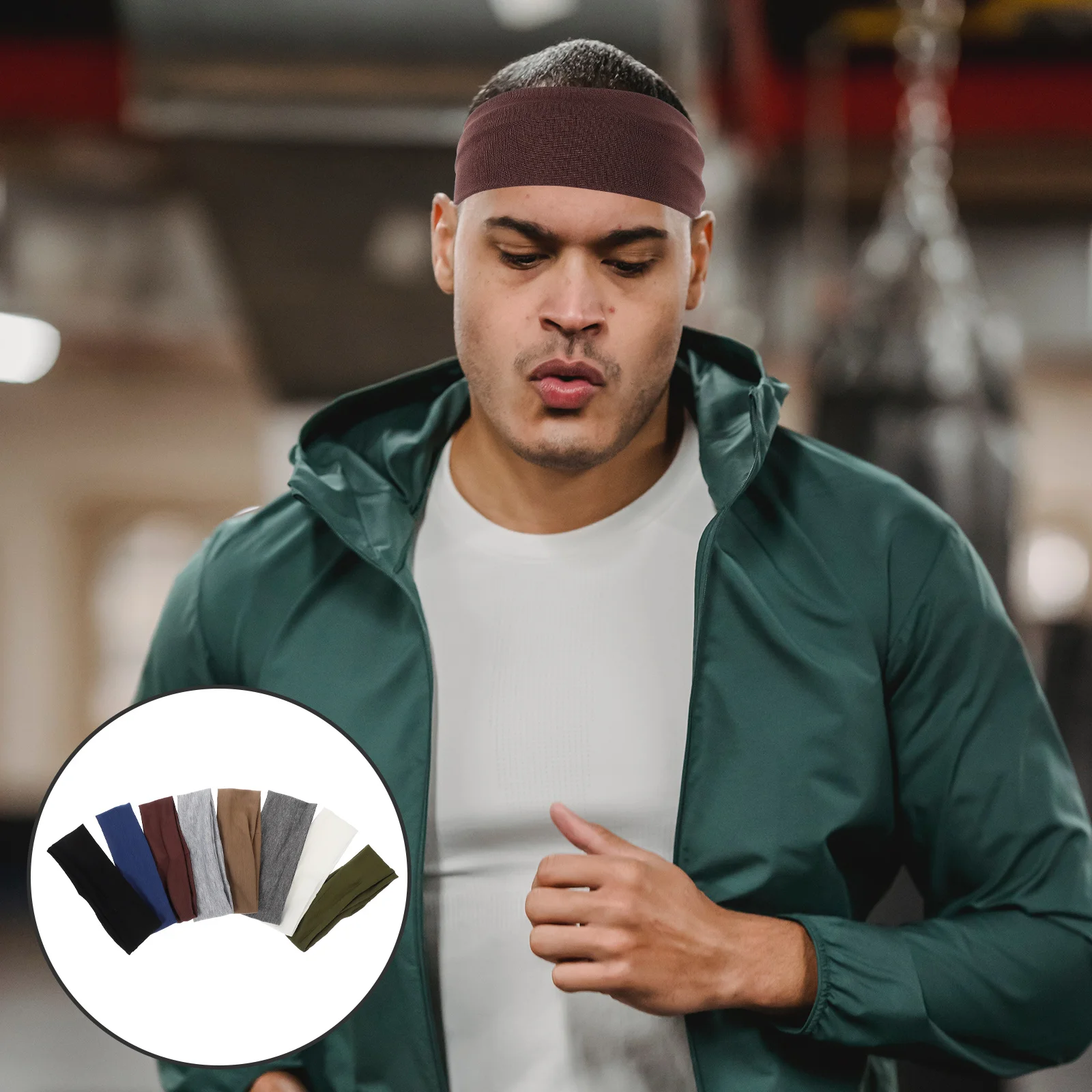 

8Pcs Yoga Headbands Breathable Elastic Workout Sweatbands for Running Headbands for Women Adults Running Headband