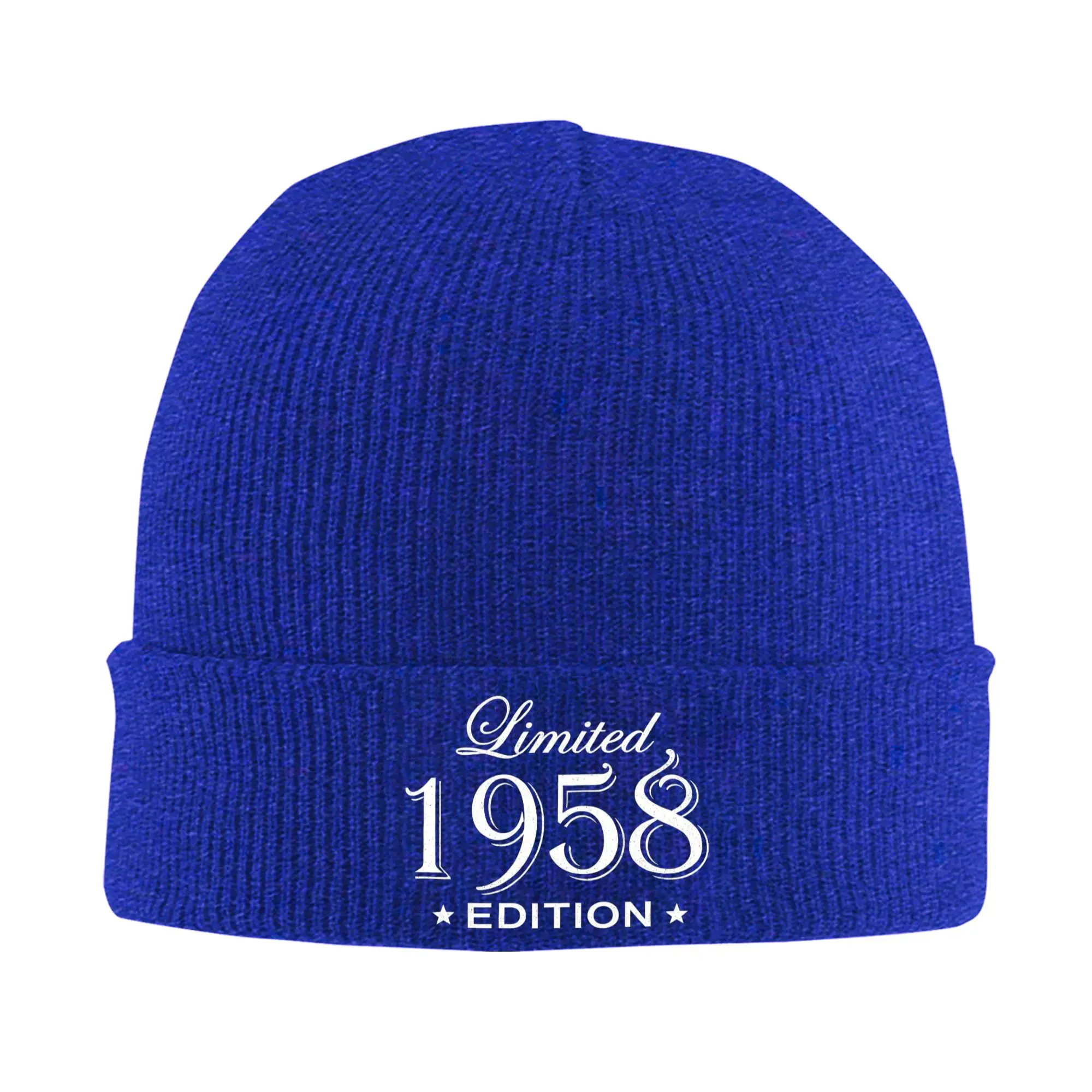 Vintage 1958 limited edition Winter Skullies Beanies Hat Warm Autumn Knitted Hats Bonnet Caps for Women Men