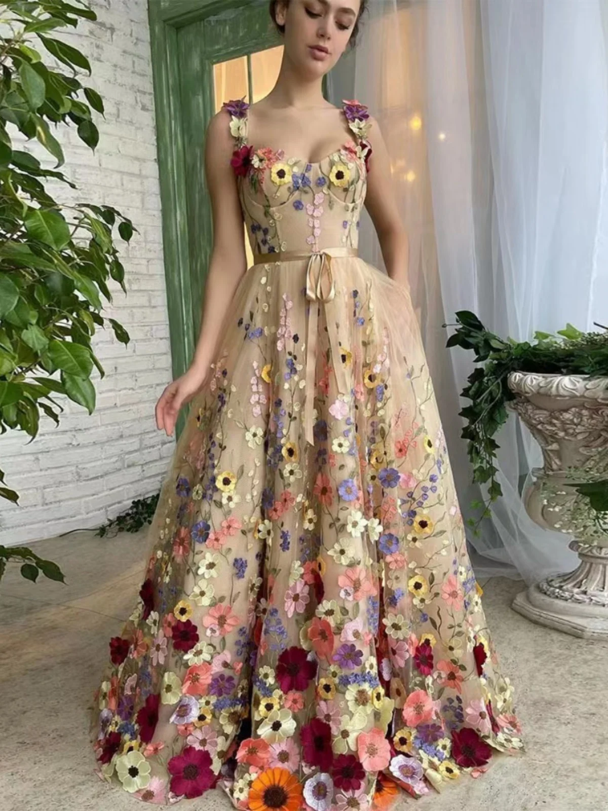 

Сексуальная вышитая цветочная накидка на бедрах Dr, женская облегающая юбка со средней талией Sle No Sve, смесь полиэстера