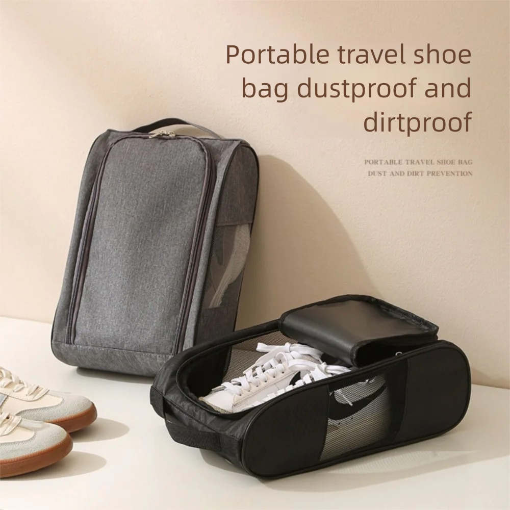Bolsa para botas de fútbol de mano, bolso para zapatos de Golf transpirable a prueba de polvo, cubierta de malla lateral de gran capacidad, estuche de almacenamiento para zapatos de fútbol