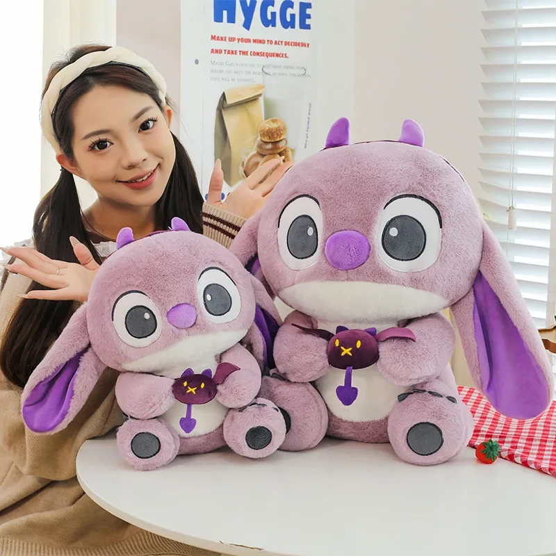 20/30/40/50cm Cartoon Stitch Kawaii Plush Toy Cute Transformed Into Little Devil Plushies Soft Stuffed Doll Big Size Pillow Gift