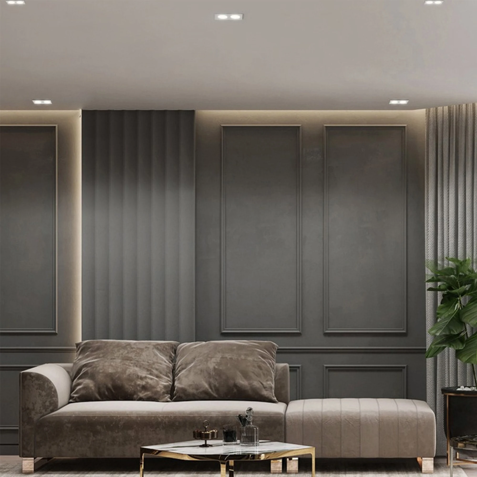 Modern Ultra Thin Double Head Recessed Downlight with Integrated Lighting 120° Beam Angle Soft Non Dazzling Light Office Spaces