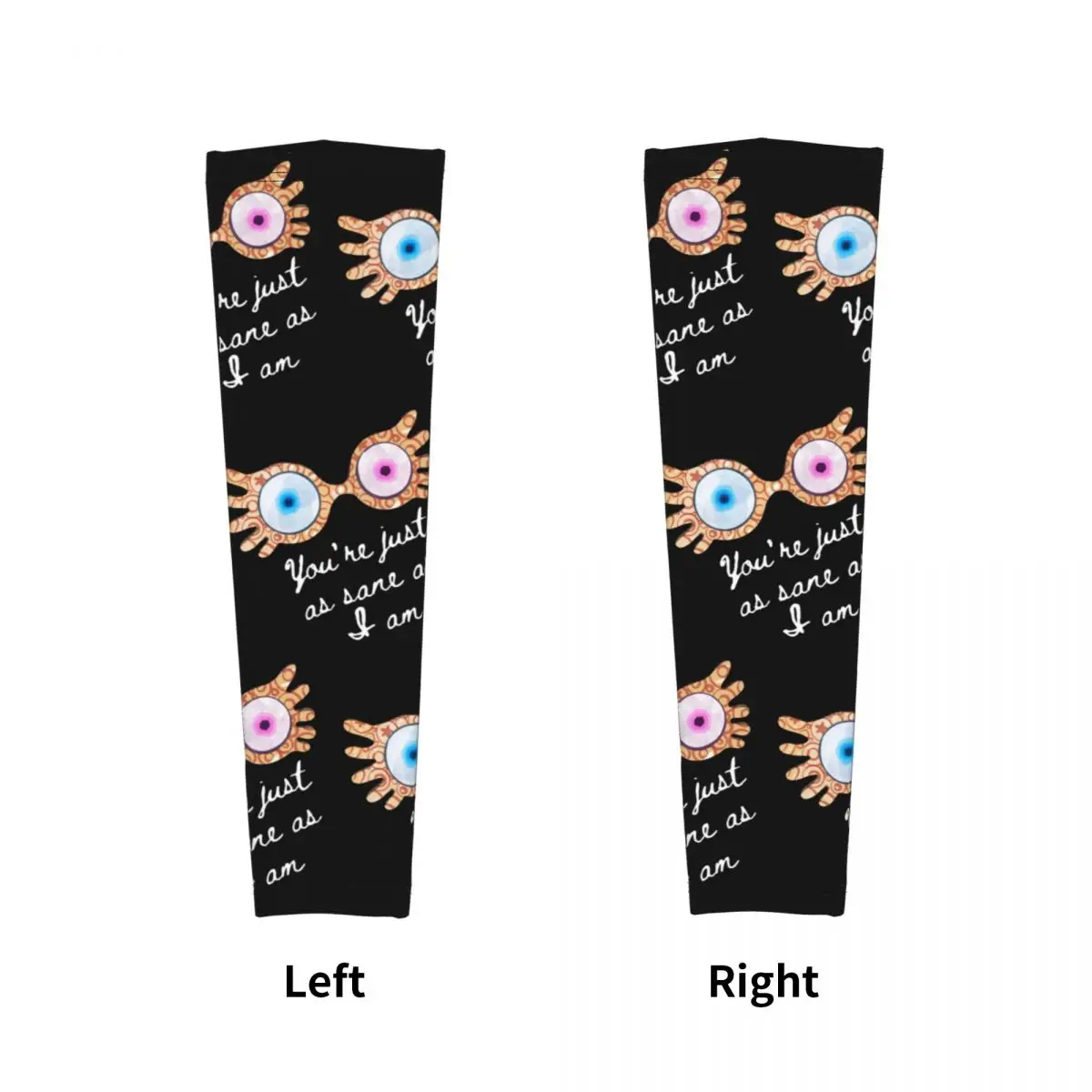 あなたは私と同じくらい正常です - ルナ・ラブグッド アウトドアアームスリーブ 日焼け止めUVカバーサマーサイクリングタトゥースリーブ