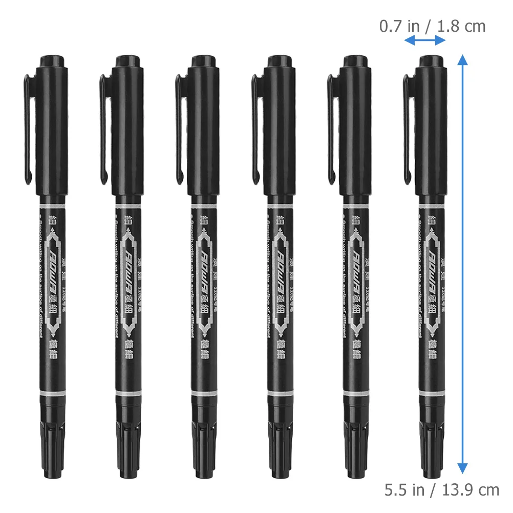 6 個眉毛タトゥーペンファインオイルマーカースキンマッピング用多機能美容サロンツールタトゥーアクセサリーボディアートペン