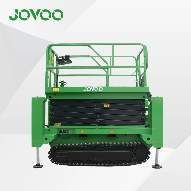 

JOVOO 6m-12m Tracked Self-Propelled Aerial Work Platform Lift Electric Rough Terrain/Crawler Scissor Lift with CE ISO