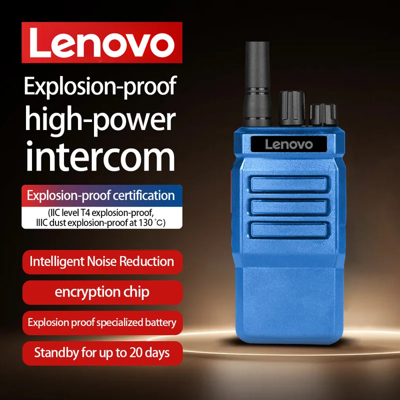 Hot Sale Lenovo MC-12+EX Explosion Proof Long Range 3-15km 3W Output 2000-2500mAh Battery Handheld IP67 Mini Walkie Talkie