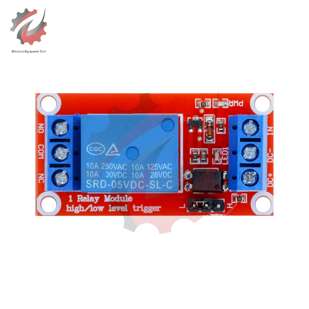 DC 5V 9V 12V 24V 1 Channel Relay Module Board Shield With Optocoupler 12V Relay Module Support High and Low Level Trigger