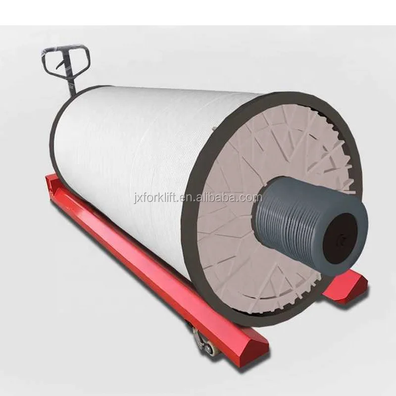 Hand-Operated Hydraulic Pallet Truck Paper Roll Cart With Forklift Attachments Material Handling Equipment Parts