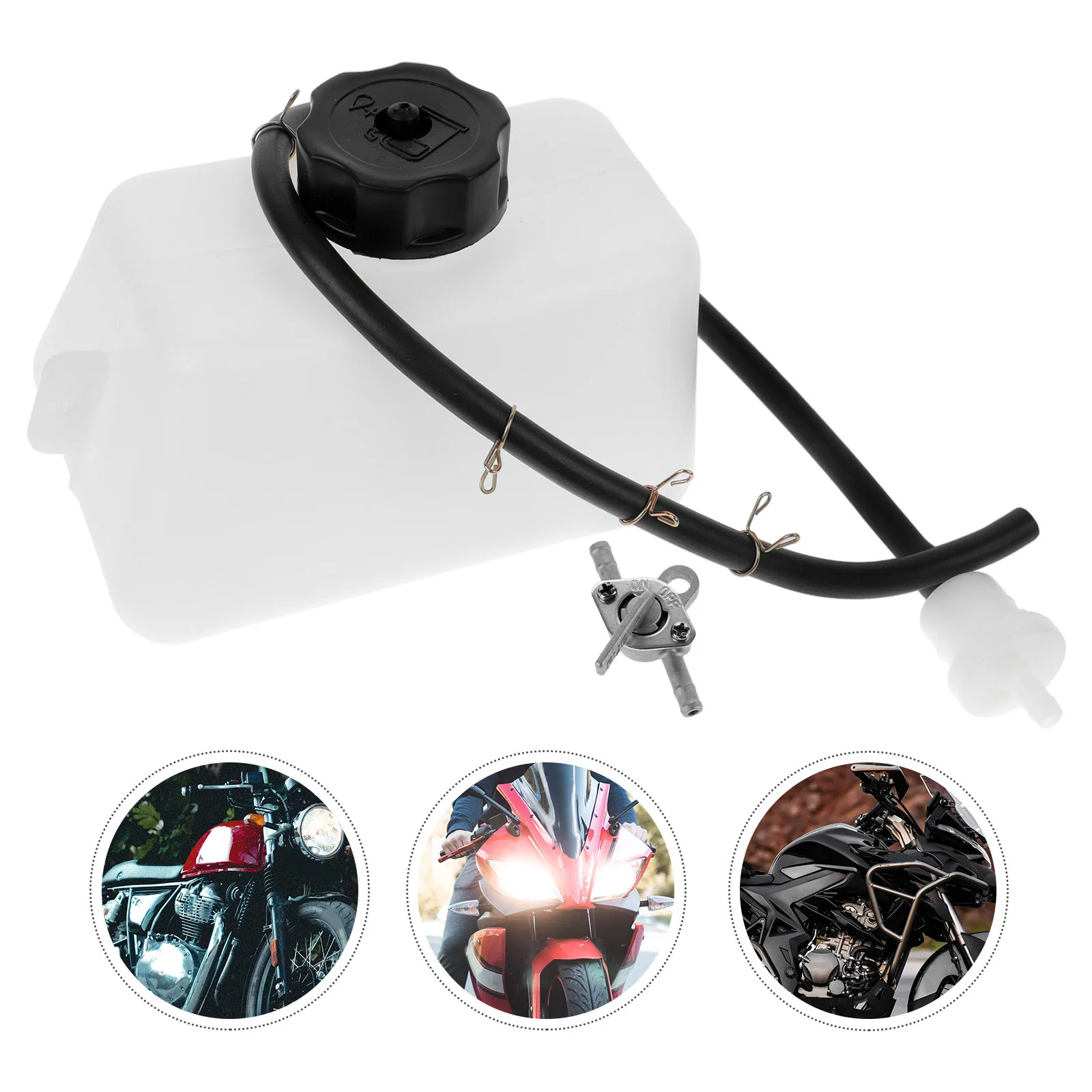 

Motorcycle Fuel Tank Off-Road Mini Bike Gas Jar Compatible 47cc 49cc Small Gas Tank Engine Fuel Bottle Motorcycle Accessories