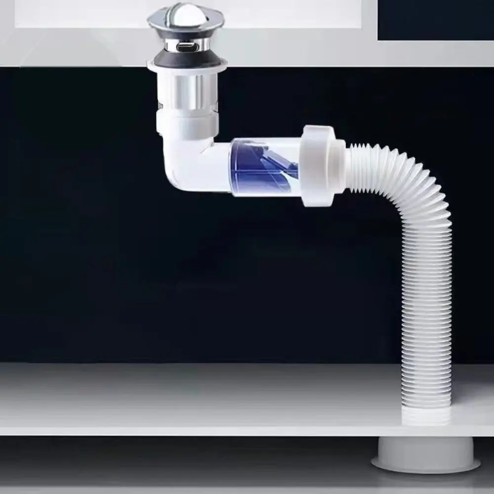 Flip-Top Waschbecken Abfluss Anti Verstopfung Einziehbare Kreuz Abfluss Fallrohr Anti-Geruch Flexible Abflussrohr Küche Bad Zubehör