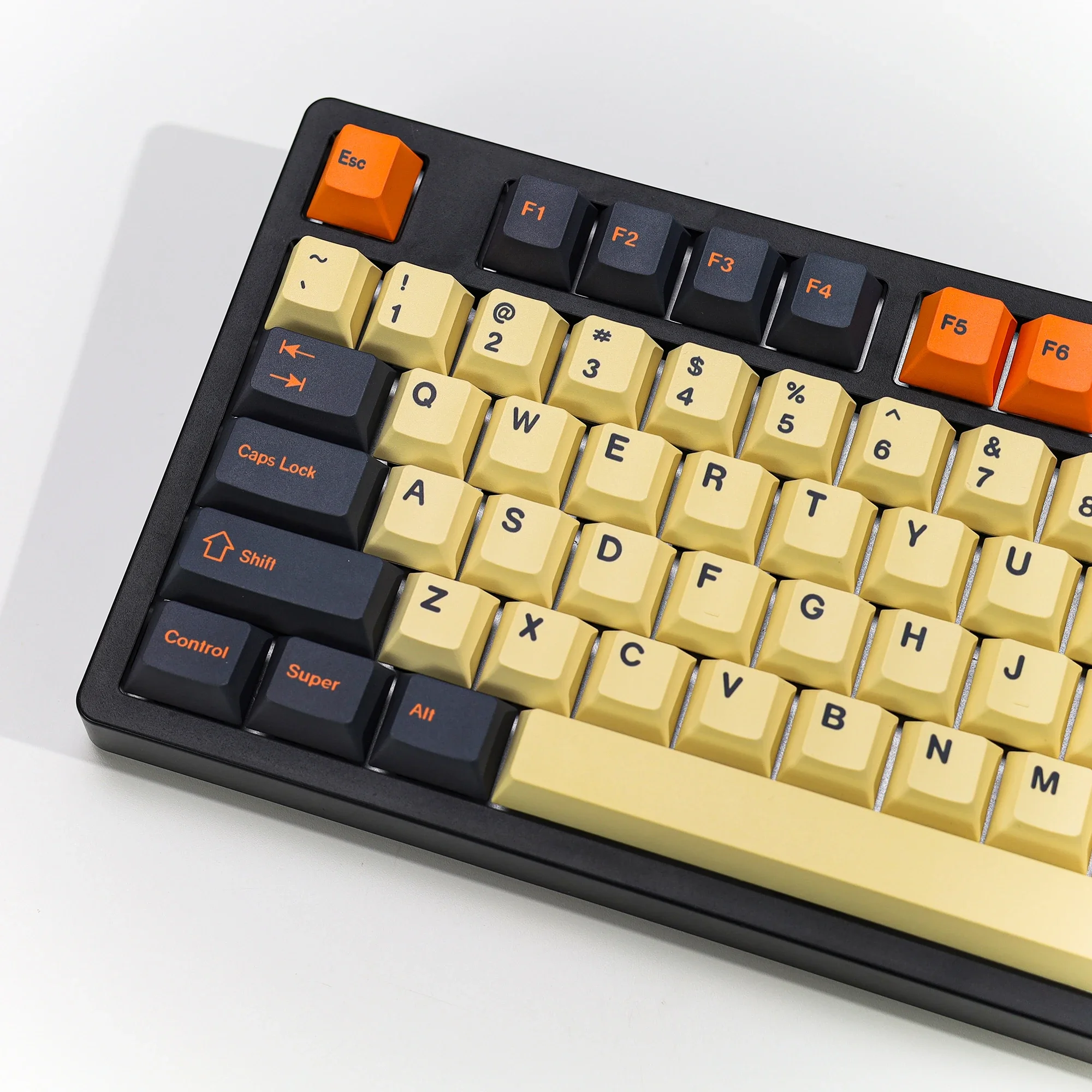 KBDiy 143 Keys PBT GMK Carbon Keycaps 75% Custom Cherry Profile Retro for Mechanical Keyboard Keycap Set Five Sides Sublimation