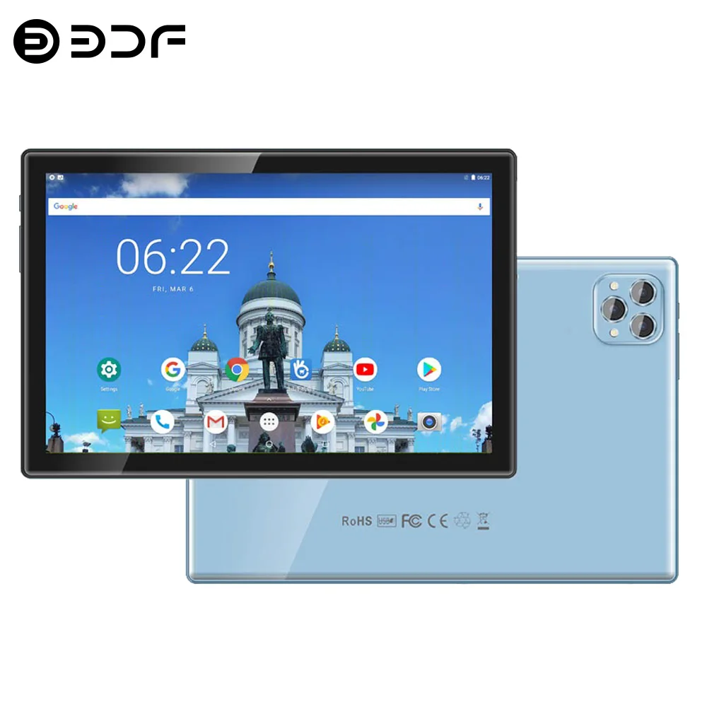 10.1 Inch 5G Android Tablets 4G LTE Phone Call Dual SIM Dual Cameras Octa Core 8GB+ 256GB ROM Wi-Fi Bluetooth Google Tablet Pc