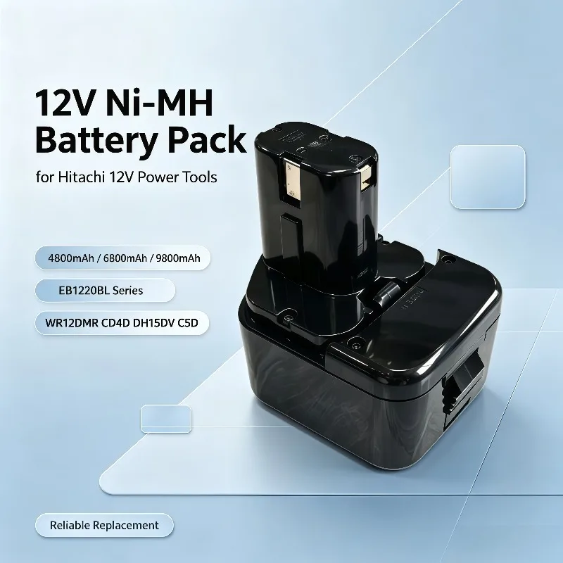 12V Replacement Battery For Hitachi WR12DMR CD4D DH15DV C5D Cordless Drill 4800‑9800mAh