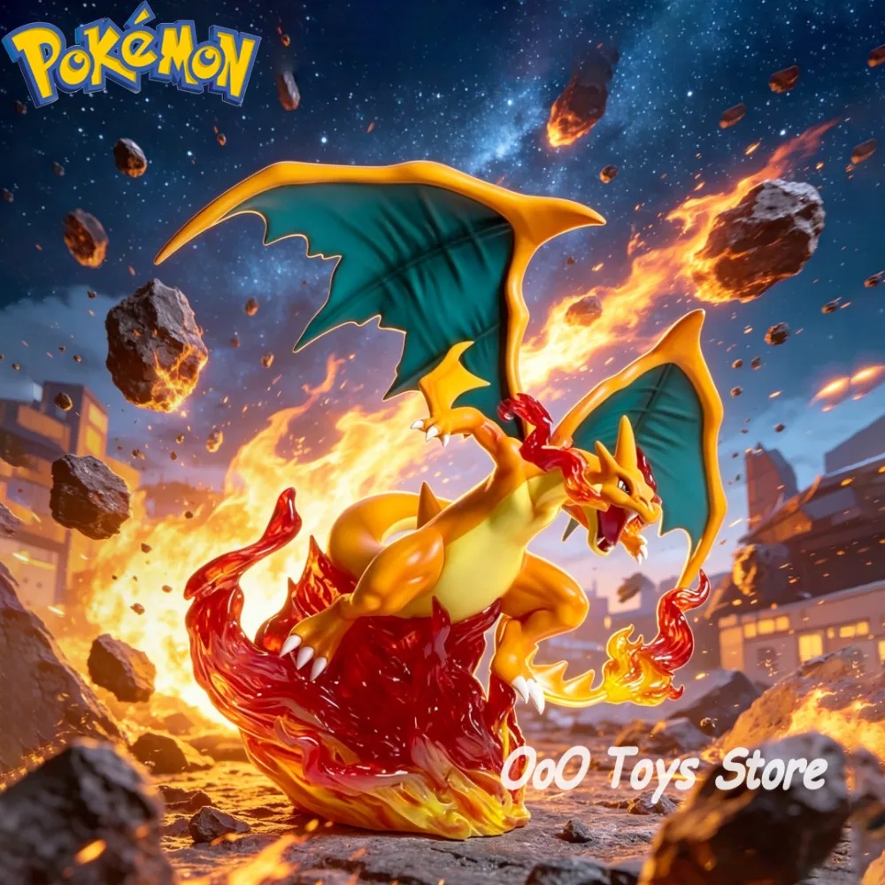 

18cm/7.08in Anime Pokemen Figure Mega Charizard Action Figures Pvc Statue Desktop Ornamen Collection Model Toys Gifts
