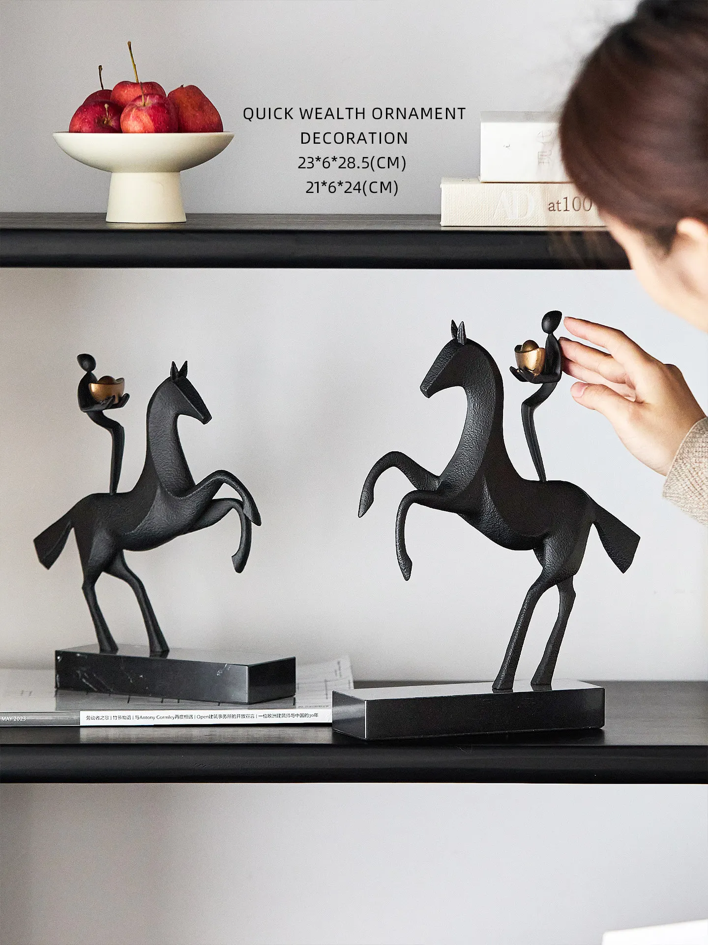 

Figurine Sculpture 2026 New Abstract Horse Statue Wealth Fortune Creative Horse Year Living Room Study Office Home Decor Gift