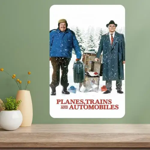 Affiche métallique de film classique sur les avions, les trains et les automobiles