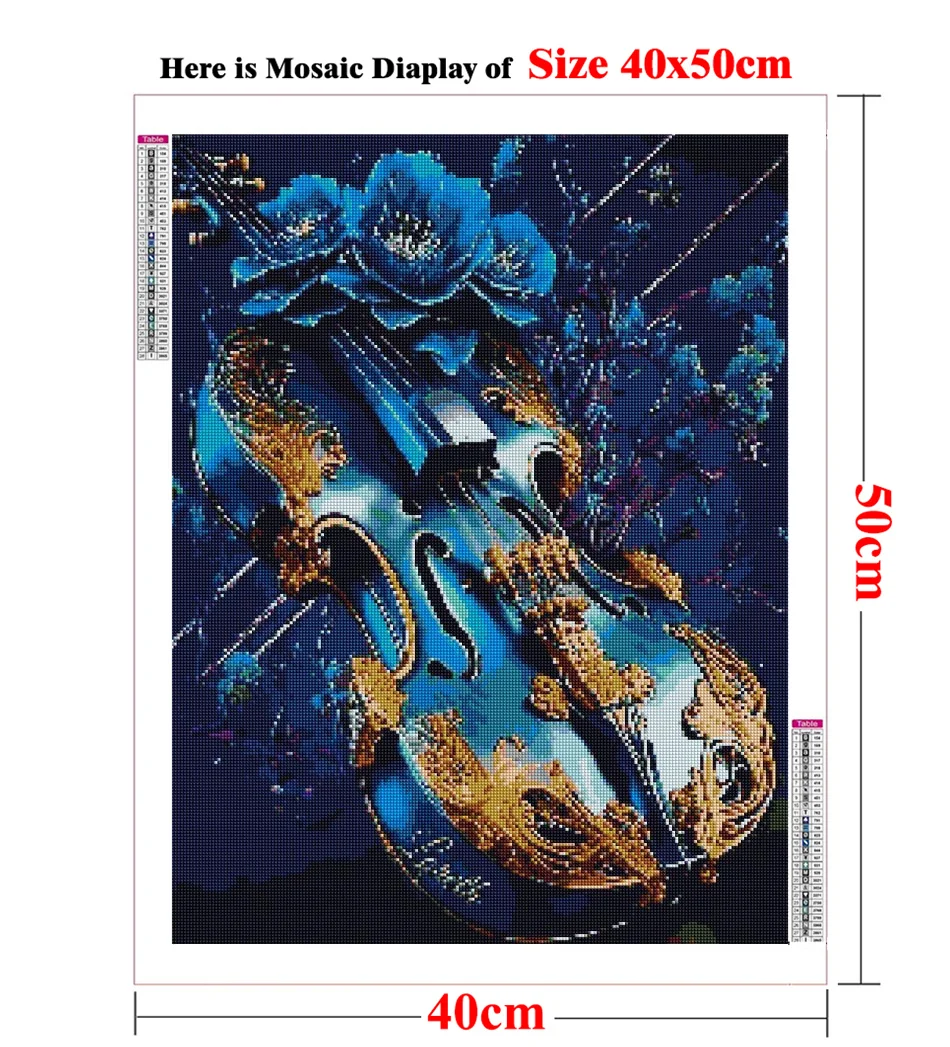 Musical Instruments Diamond Painting Full Drill Saxophone Harp Mosaic DIY Diamond Painting Cross Stitch Embroidery Crafts