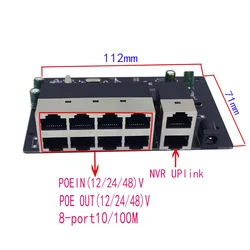 POE12V/24V/48V POE OUT12V/24V/48V poe switch 100 mbps POE poort;100 mbps UP Link poort; poe powered switch NVR