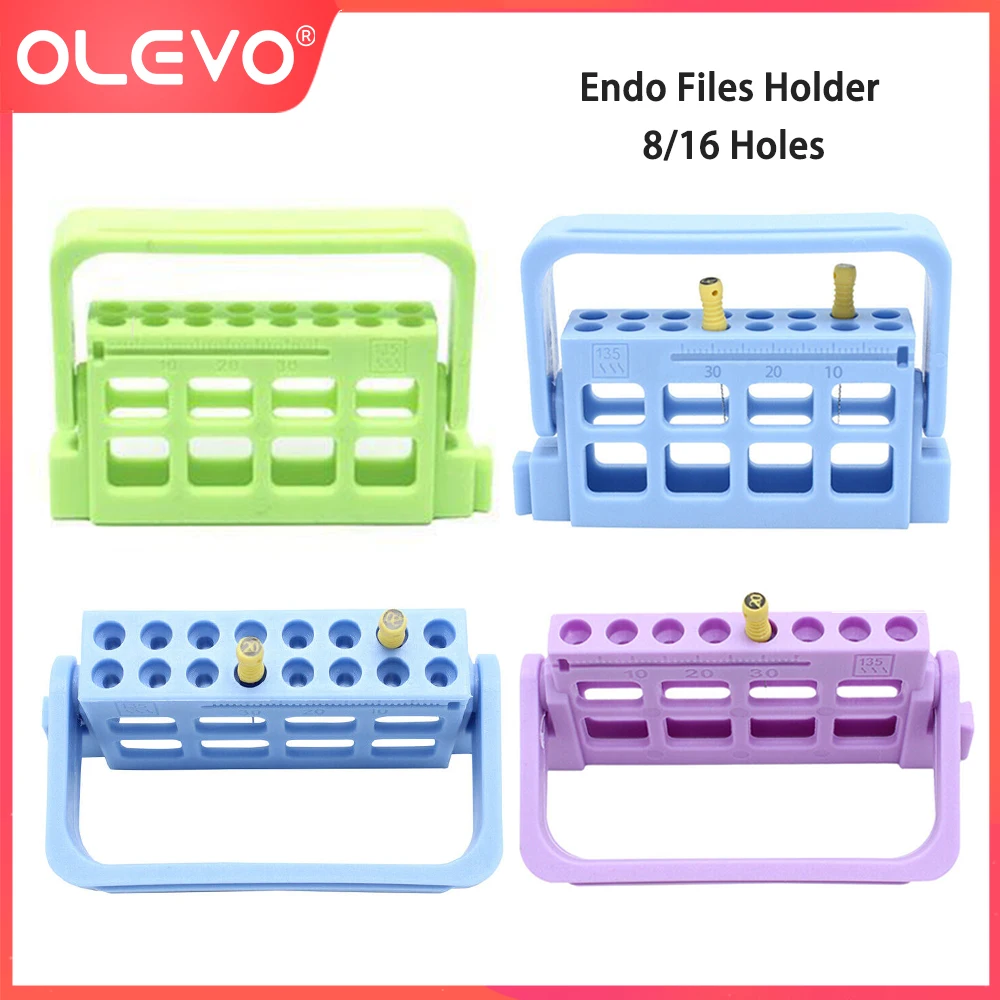 8/16Holes Dental Endo Files Holder Organizer Storage Case Autoclavable Endodontic Drill Stand Root Canal File Block Dentist Tool