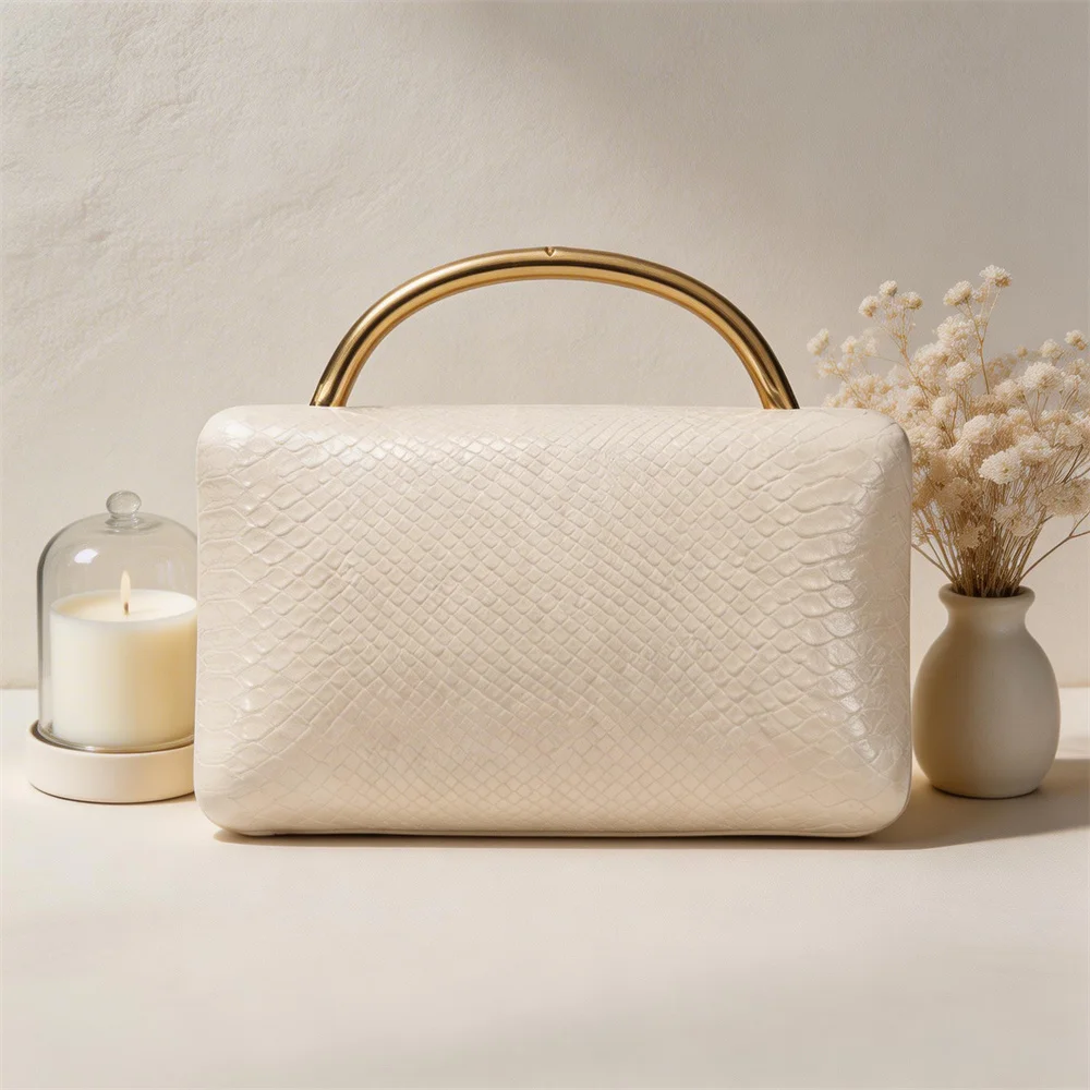 

Beige Female Top Bag Handle Evening Bag Women Wedding Crossbody Bag Shoulder Pu Leather Small Handbag Stylish Clutch Purse