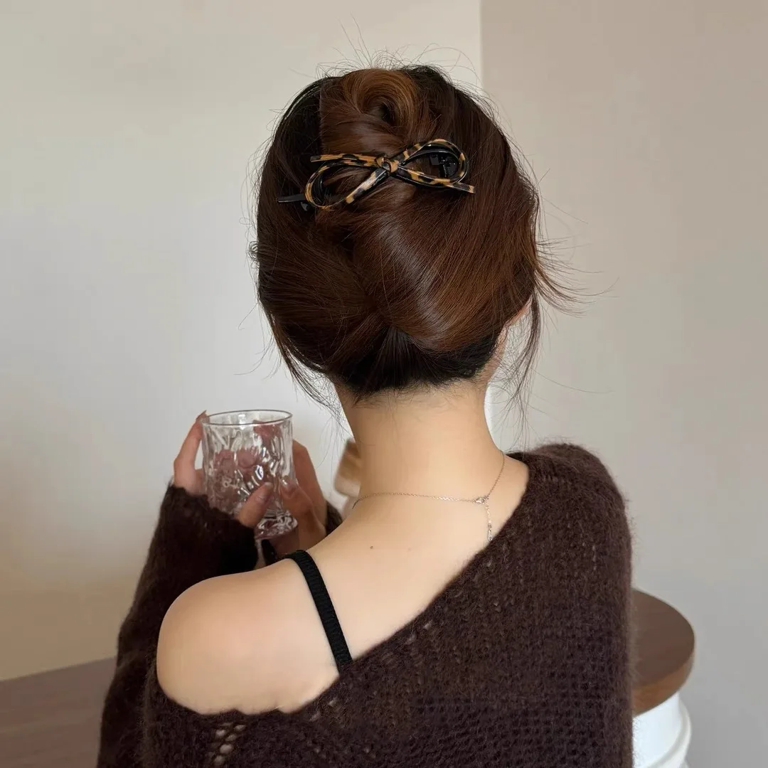 

3 шт., корейские заколки для волос из искусственной кожи, заколка для волос с бантом для женщин и девочек, винтажная заколка для волос, элегантные аксессуары для волос