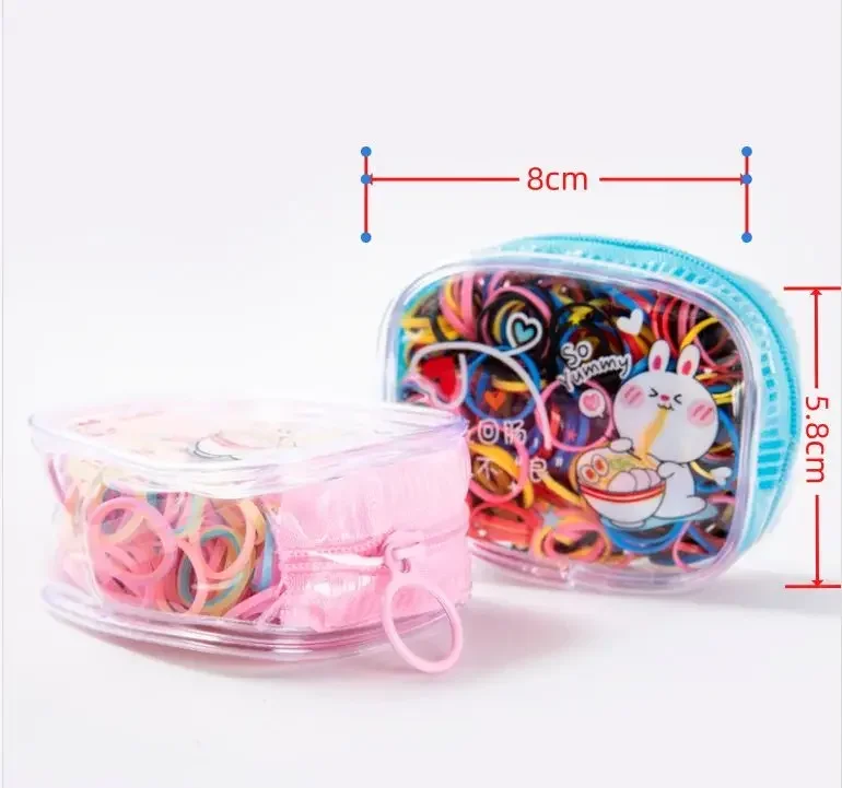 Hair Accessories Band Baby Bandeau Cheveux Scrunchies Tiara Disposable Rubber Band Girl Colorful Small Envio Gratis Zipper Bag