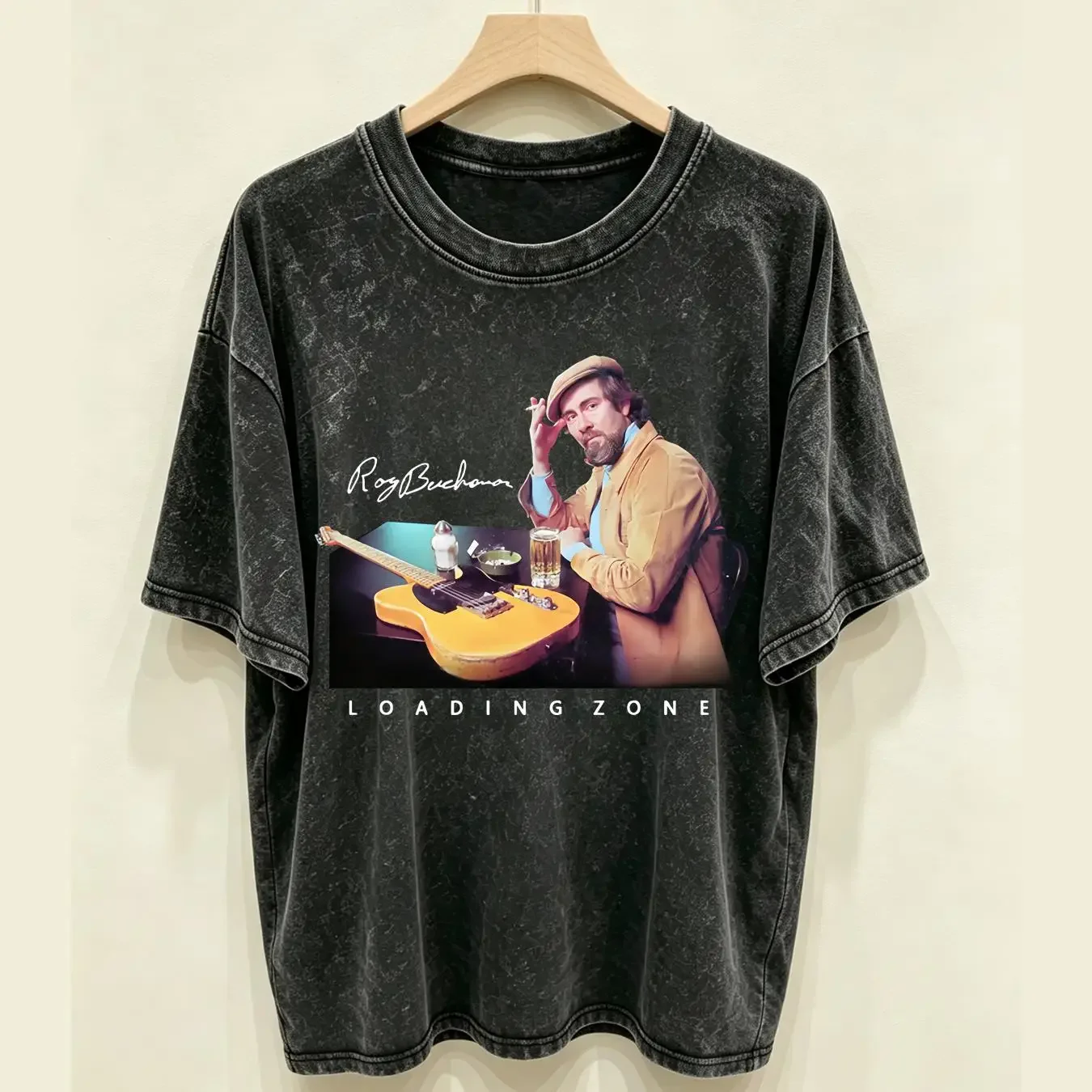 washed T Shirt Roy Buchanan Singer Loading Zone Album  All Size long or sleeves vintage Washed homme Slightly Unisex