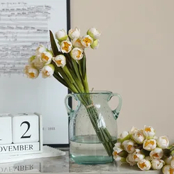 24Head Bunch of Bellflowers Silk Flower Home Decoration Fake Flowers Bridal Bouquet Wedding Party Table Decor Lily of The Valley