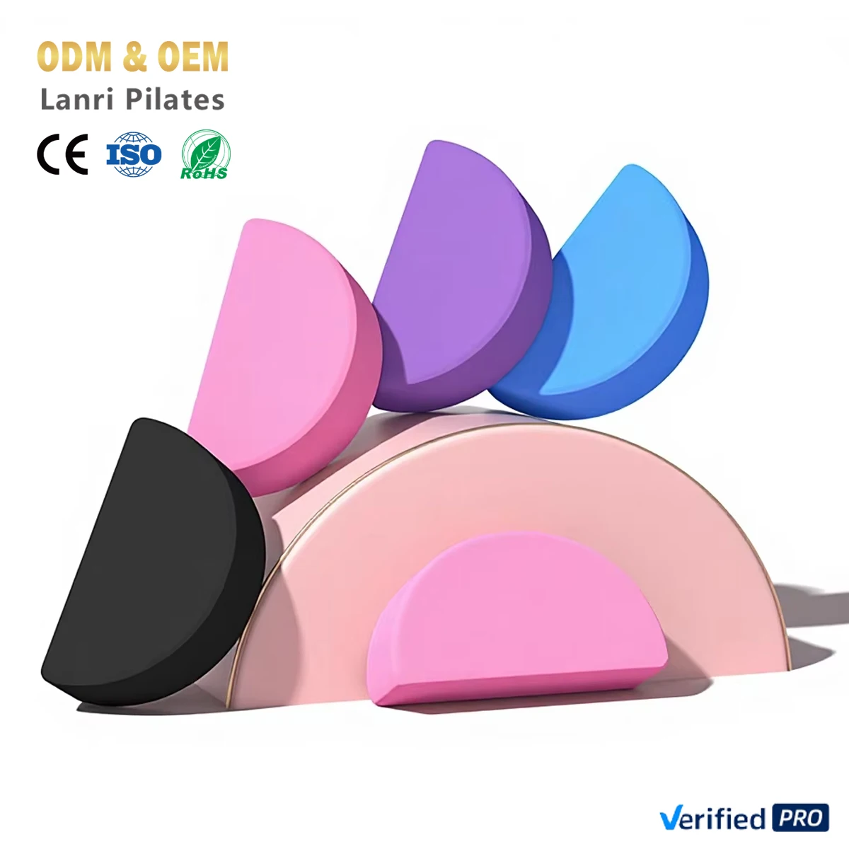 100g High Density EVA Foam Yoga Block Semi-Circular Moon Shape Non-Slip Balance Brick Curved Pilates Block for Home Studio