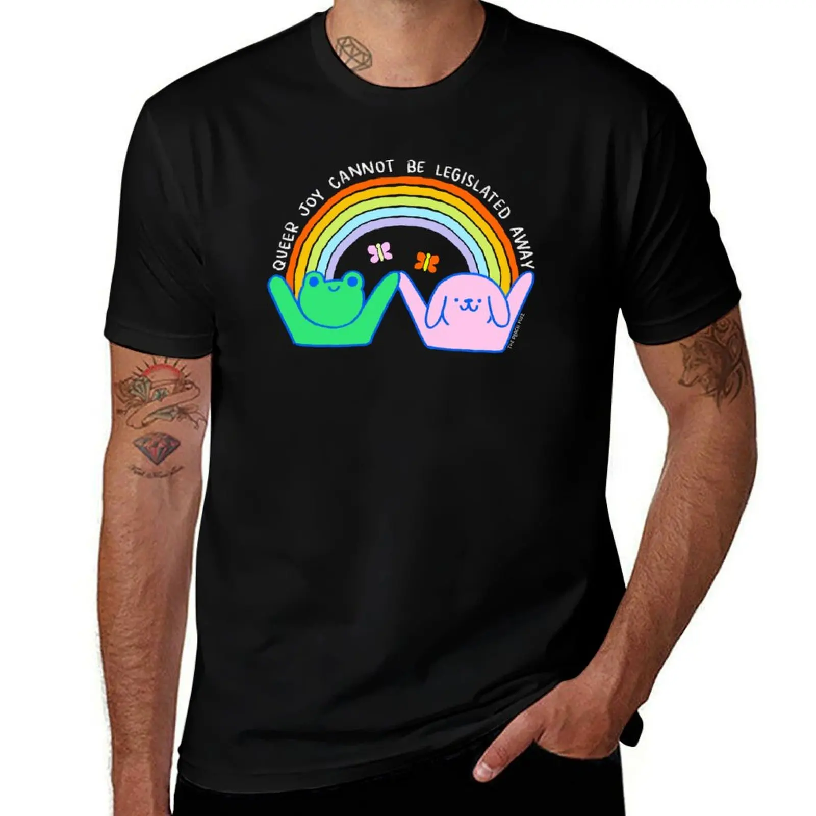 

Queer Joy Cannot Be Legislated Away - The Peach Fuzz T-Shirt plus size clothes T-shirts oversize Luxury man mens workout shirts