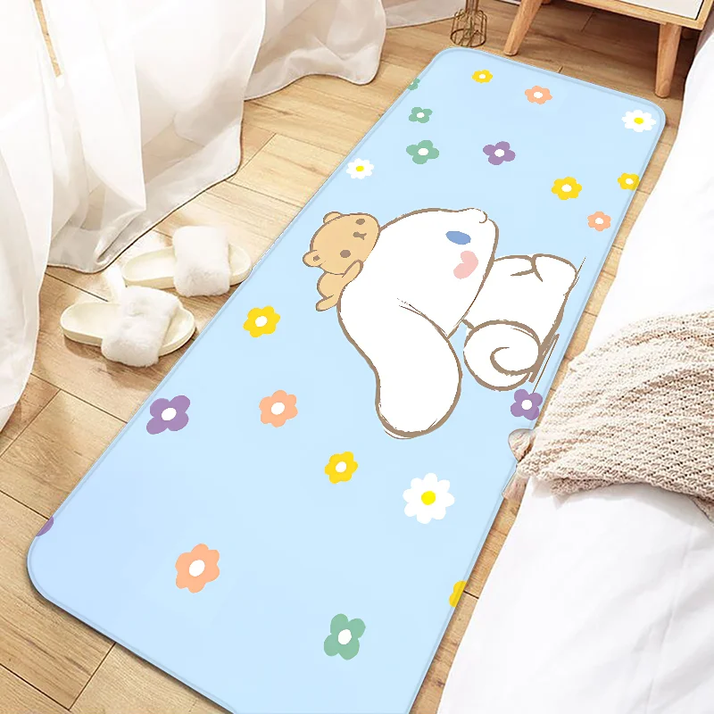 Cinnamoroll Cartoon Dog Sanrio Door Mat Entrance Non-slip Doormat Washable Kitchen Carpet Living Room Hallway Rugs Bathroom Bath