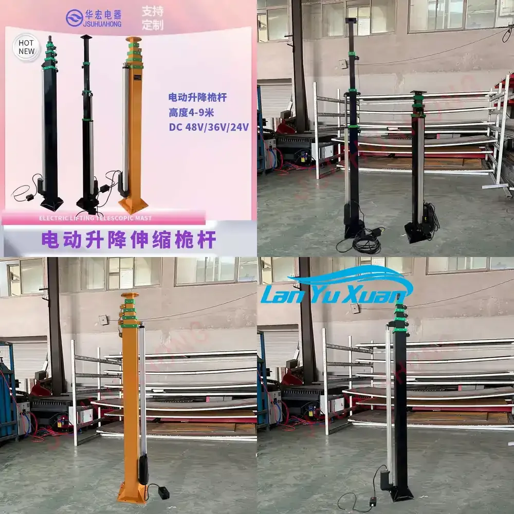 2026  Electric Telescopic Mast Pole for SYE 4m 7m 6m 8m 9m Height Adjustable Lighting Stand with 50kg Load Capacity for