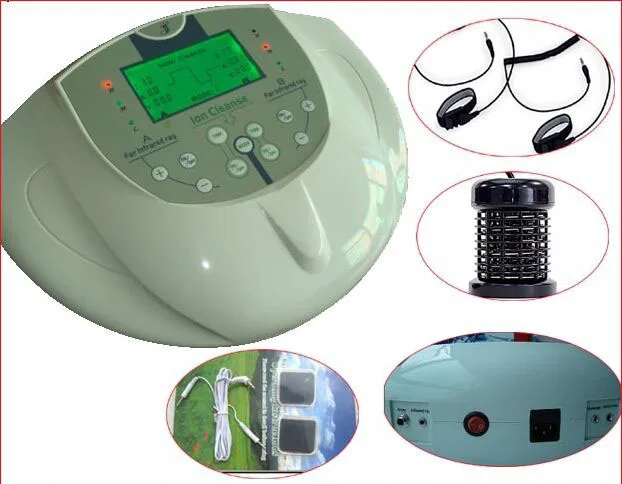 Nieuwe Ion Detox Foot Spa Clearing Hydrotherapie Machine Met Verwarmingsriem Elektrode Patch En Massage Slipper Aluminium Doos Verpakking