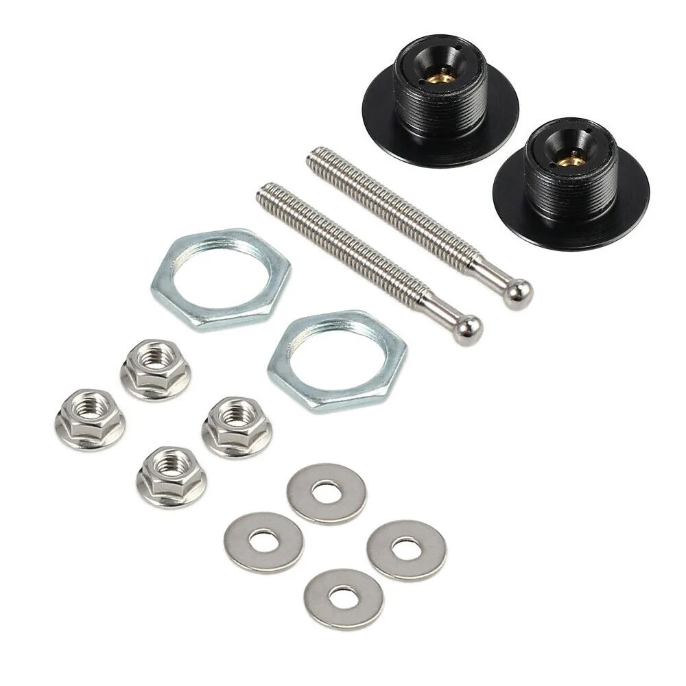 Billet à bouton-poussoir en aluminium pour voiture de course, dégagement rapide, goupille de capot de pare-chocs avant, loquet de verrouillage du moteur, kit de carrosserie, clip universel