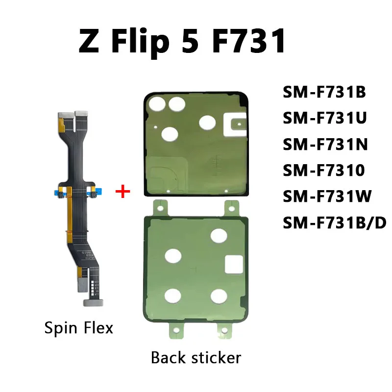 New Mainboard Connector LCD + Back Cover Sticker Charging Flex Cable For Samsung Z Flip5 F731 USB Main Display Spin Axis Cable view 5