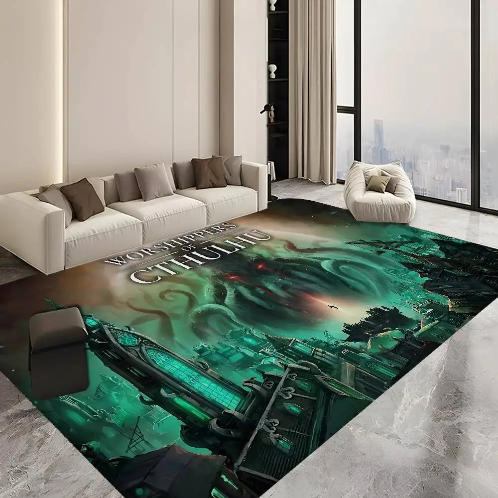 Cthulhu Mythos HP Lovecraft Horror Room Mats Cheaper Anti-slip Modern Living Room Balcony Printed Welcome Rug