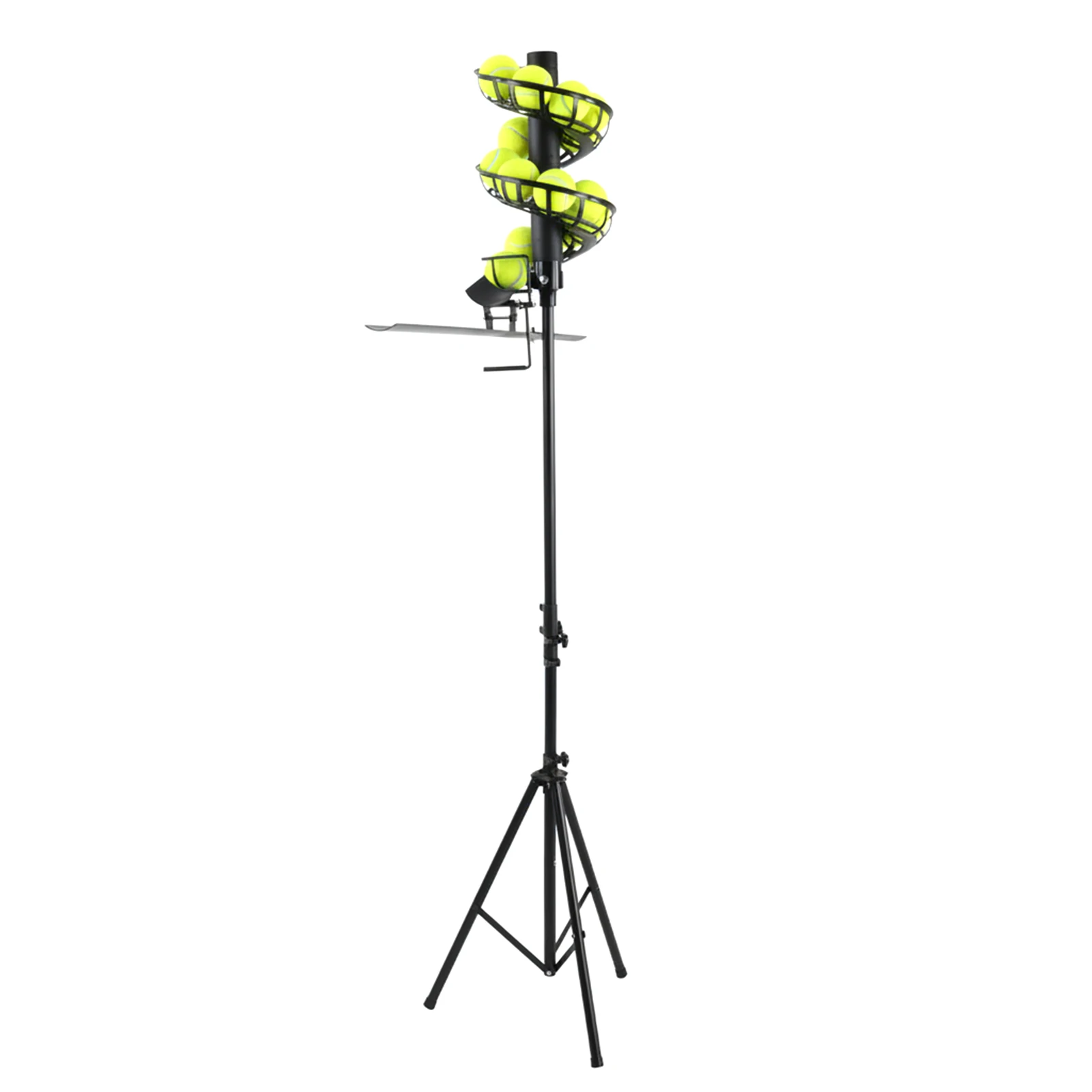 

Машина для выброса теннисных мячей, неэлектрическая, вместимостью 33 мяча, для пиклбола, с регулировкой высоты, оборудование для тренировок на открытом воздухе