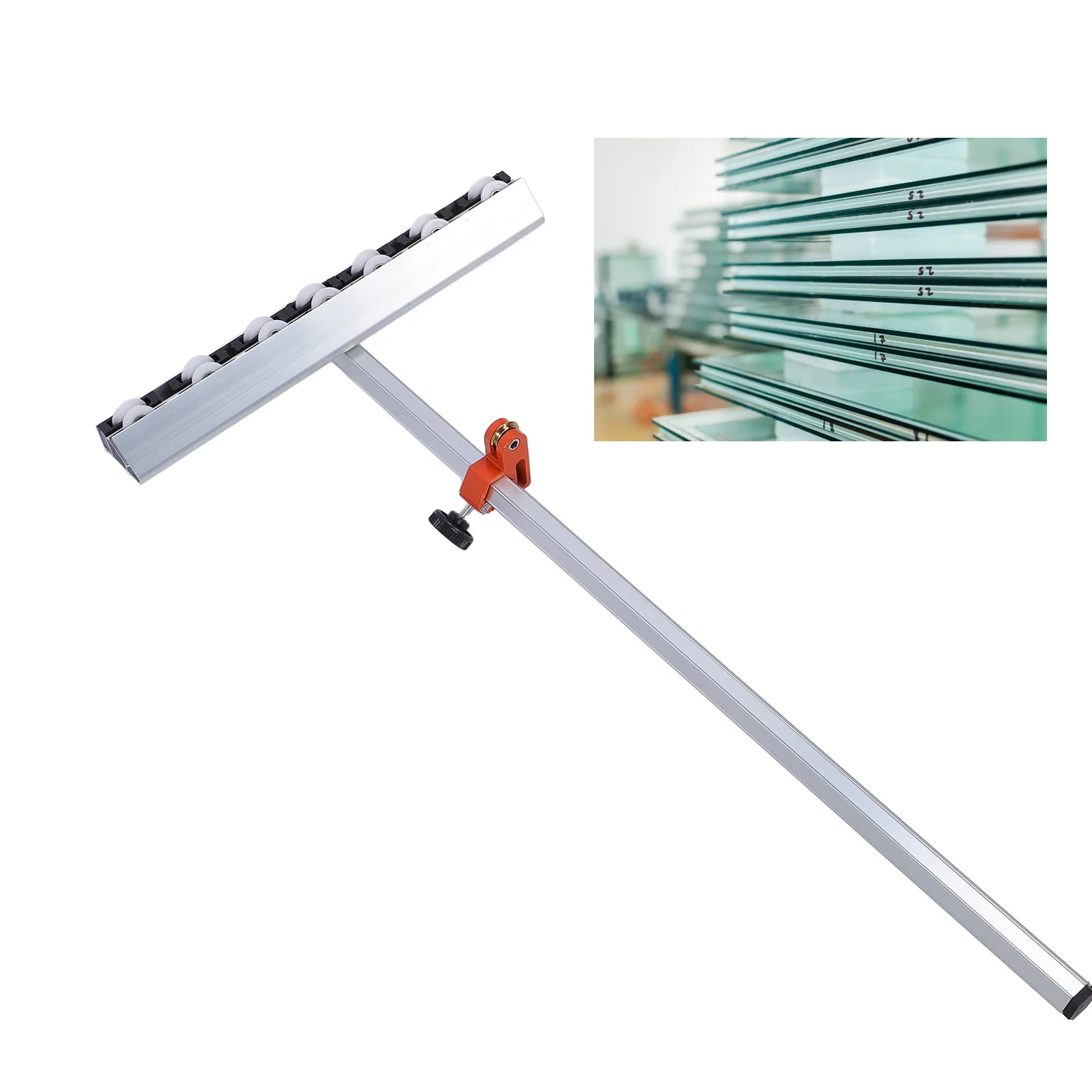 Glass Cutter T Type Push Glass Cutter 14 Roller Aluminum Alloy Manual Glass Cutting Tool for Crafts T Shaped Glass Cutting Tool