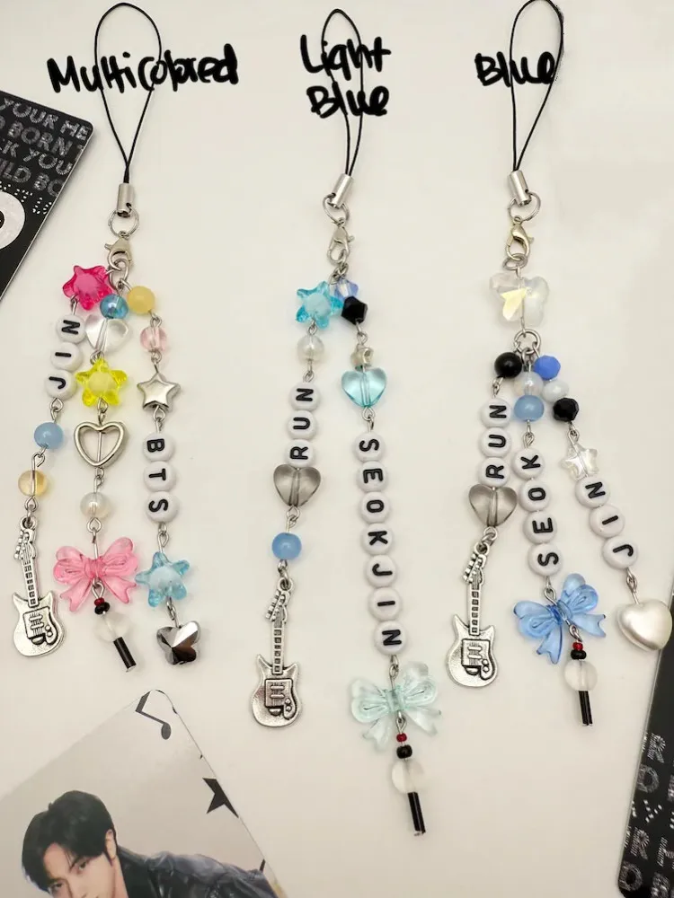 Jin Run Seokjin Echo EP World Tour inspired phone charm keychain